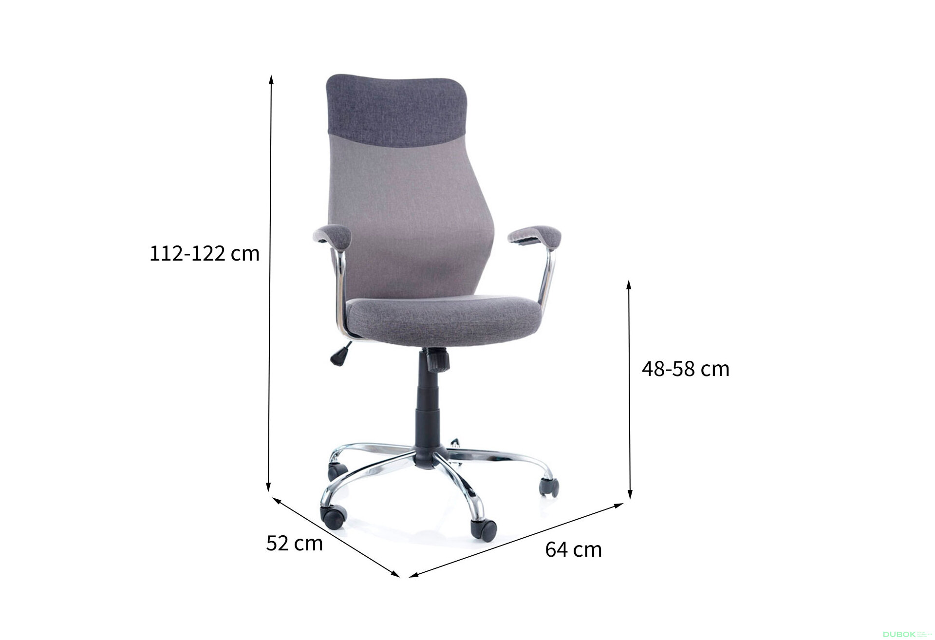 Obrázek 18 - Otočné křeslo Q-319 šedé