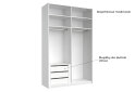 Obrázek 15 - Skříň s posuvnými dveřmi 1,5x2,4m (Dveře Lesklé Bílé/Zrcadlo), série N Family