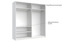 Obrázek 10 - Skříň s posuvnými dveřmi 2,0x2,1m (Dveře Lesklé Bílé), série N Family