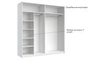 Obrázek 6 - Skříň s posuvnými dveřmi 2,0x2,1m (Dveře Lesklé Bílé), série N Family
