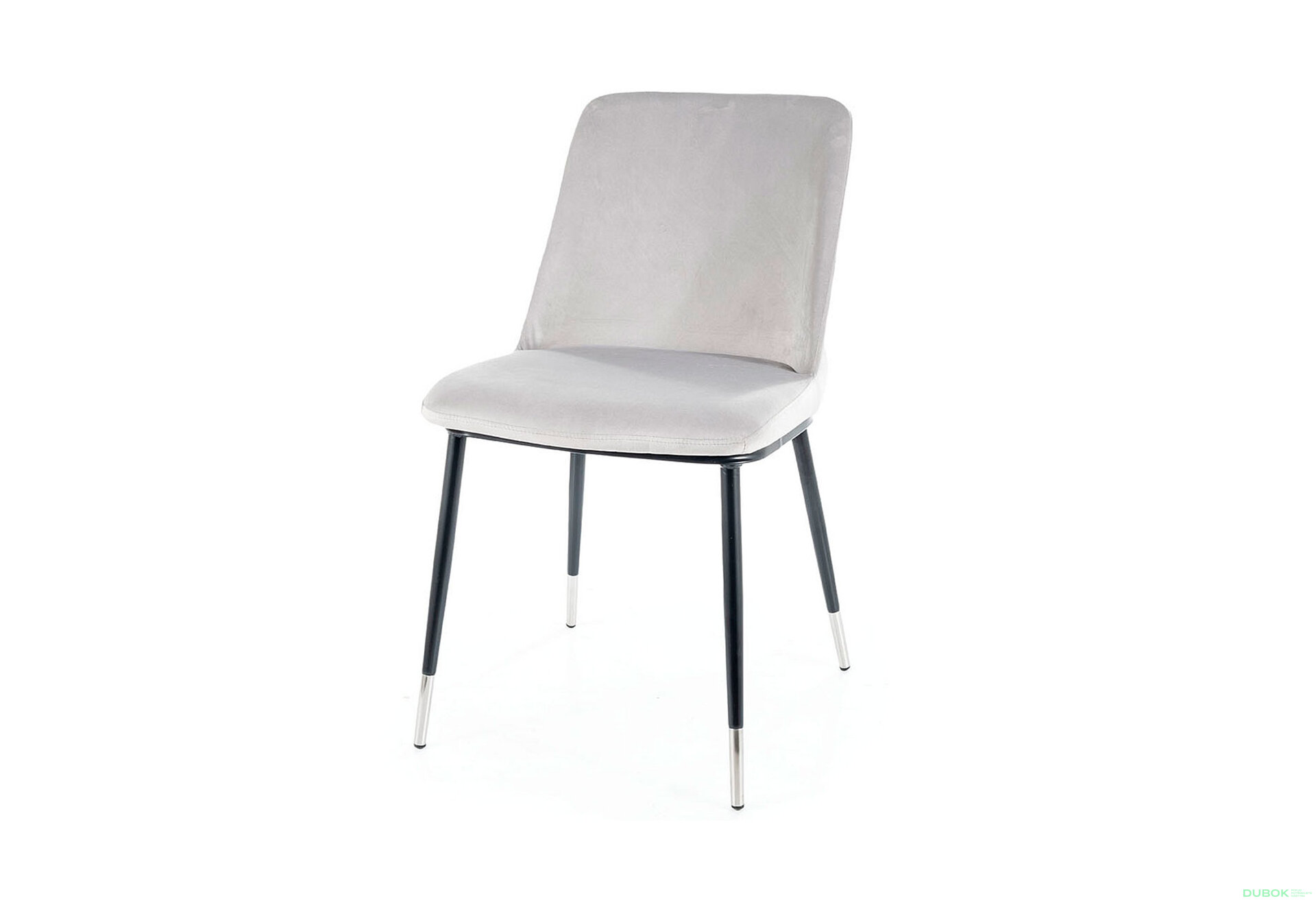 Obrázek 1 - Židle Jill Velvet světle šedý Bluvel 03, kov černá / chrome