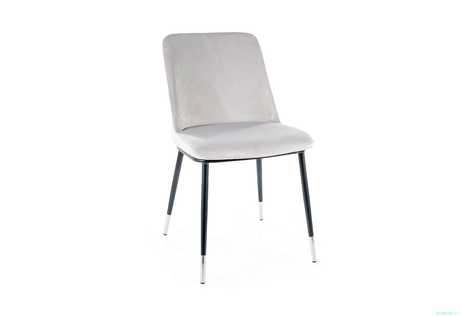 Obrázek 2 - Židle Jill Velvet světle šedý Bluvel 03, kov černá / chrome