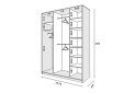 Obrázek 2 - Skříň 3D W Loft 1800x600x2400, 3 zrcadla Lines BL, Dub kraft šedý