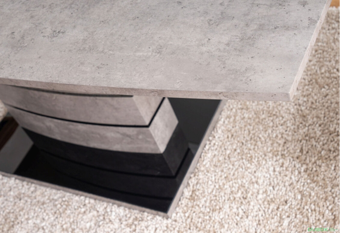 Obrázek 4 - Stůl Leonardo 140(180)x80 betonový efekt