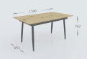 Obrázek 4 - Rozkládací stůl City 150x85 cm Dub artisan / Antracit Vystavený kus