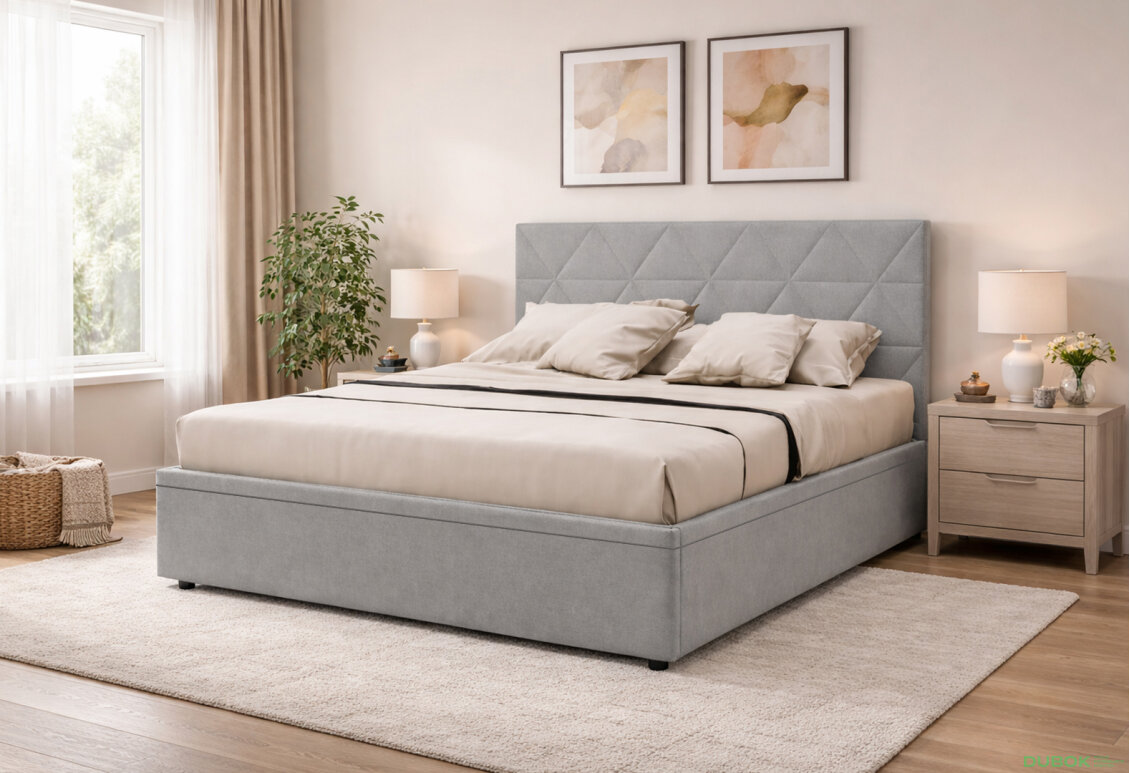 Obrázek 2 - Postel Fro Caro 160x200 s roštem, úložným prostorem Mono 246, šedá