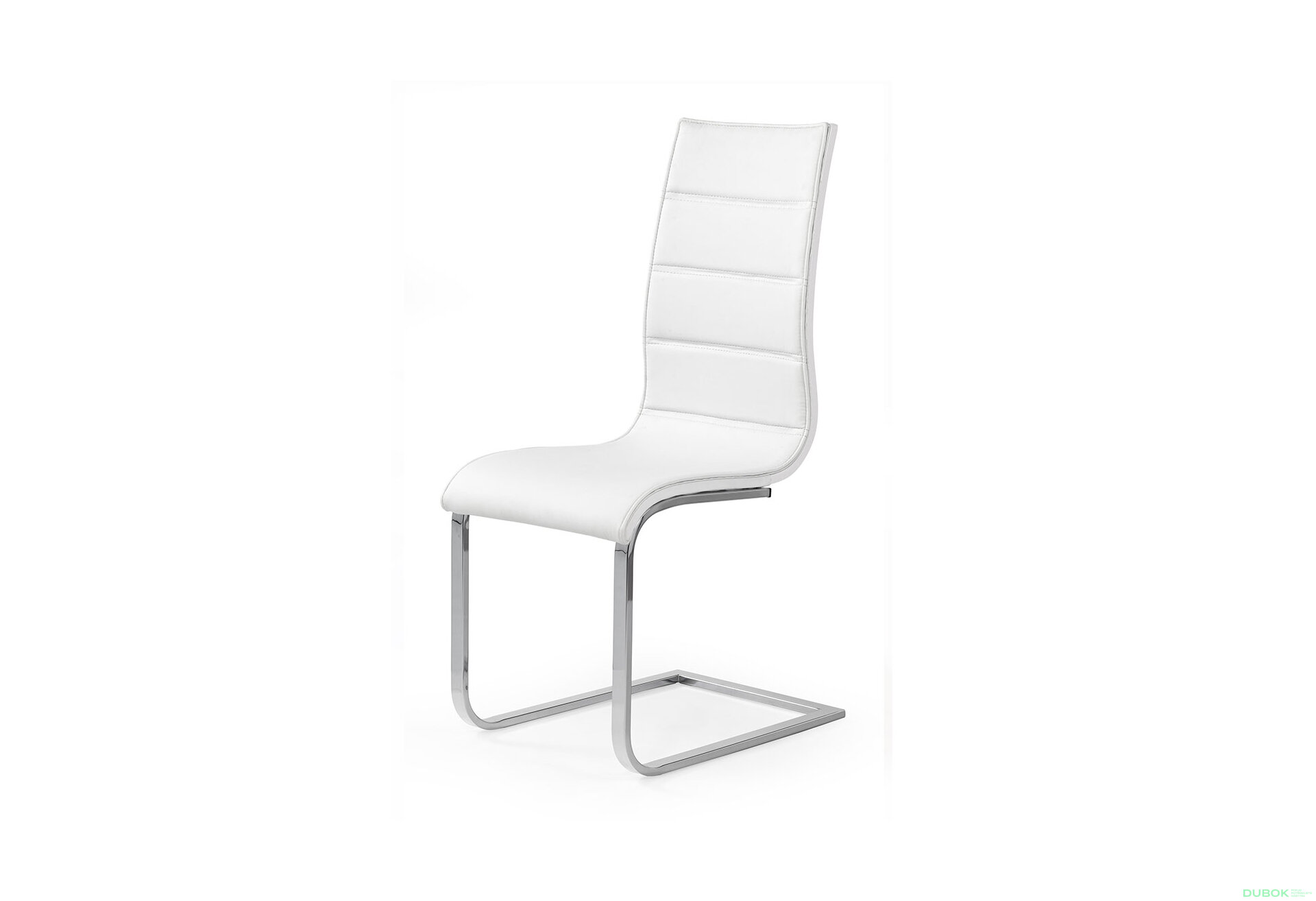 Obrázek 1 - Židle K104 chrom, bílý / bílá ekokůže