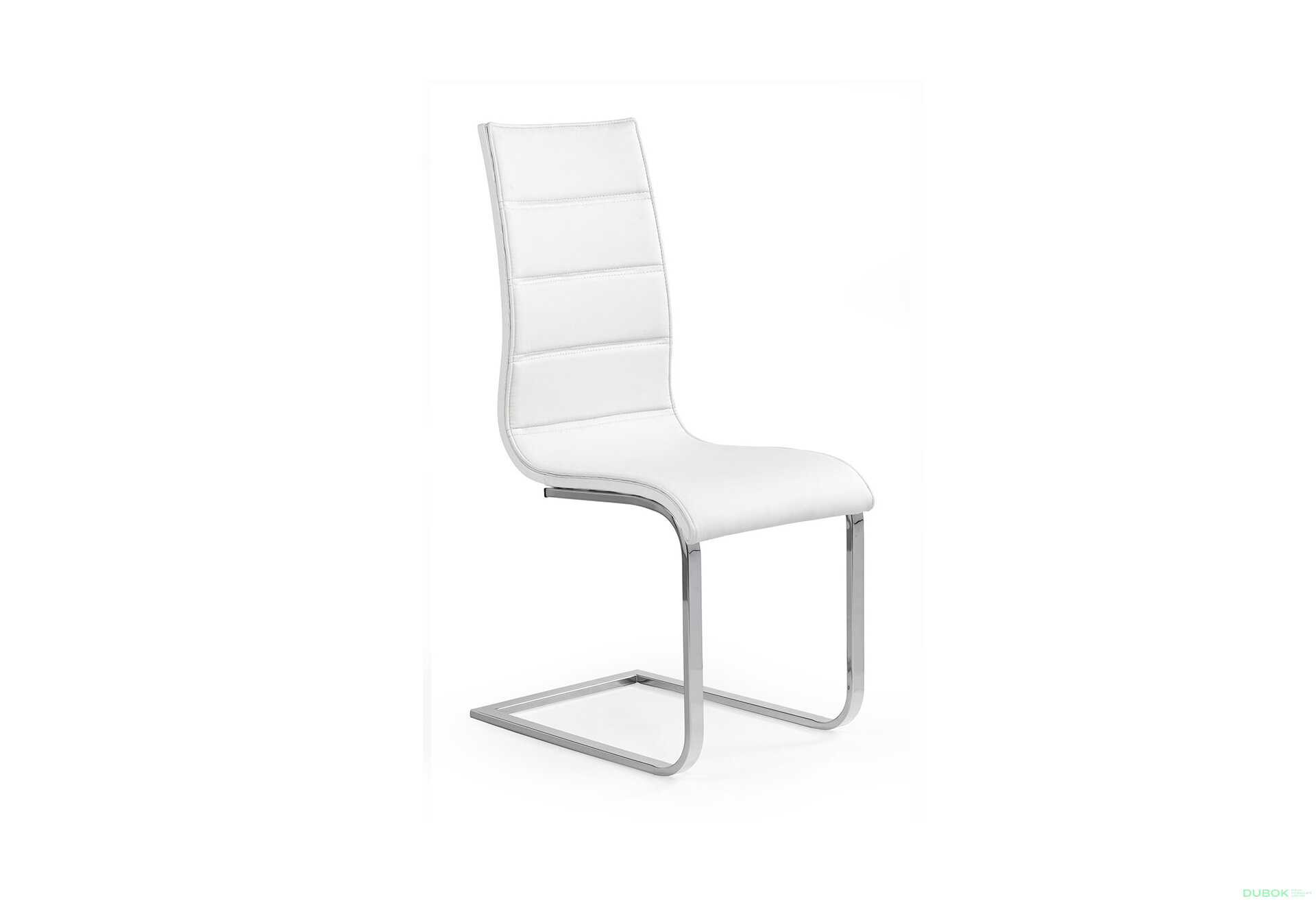 Obrázek 2 - Židle K104 chrom, bílý / bílá ekokůže