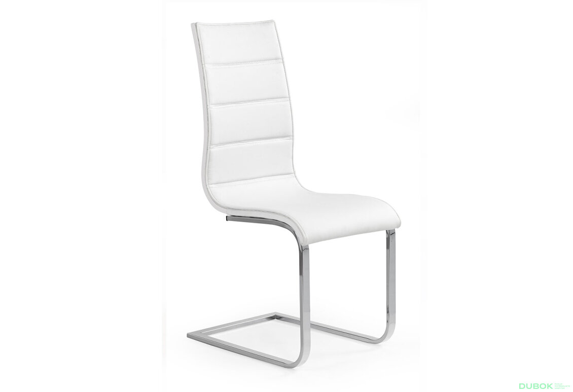 Obrázek 2 - Židle K104 chrom, bílý / bílá ekokůže