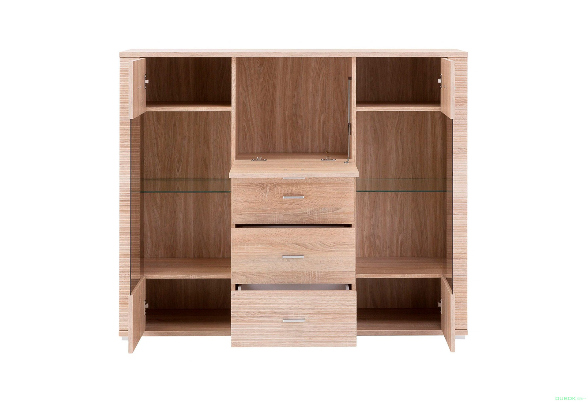 Obrázek 2 - Komoda s mini barem 2w3s1b dub sonoma Gress