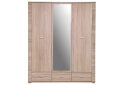Obrázek 1 - Skříň třídveřová se zrcadlem a zásuvkami Gress 160x192x55 cm Dub sonoma