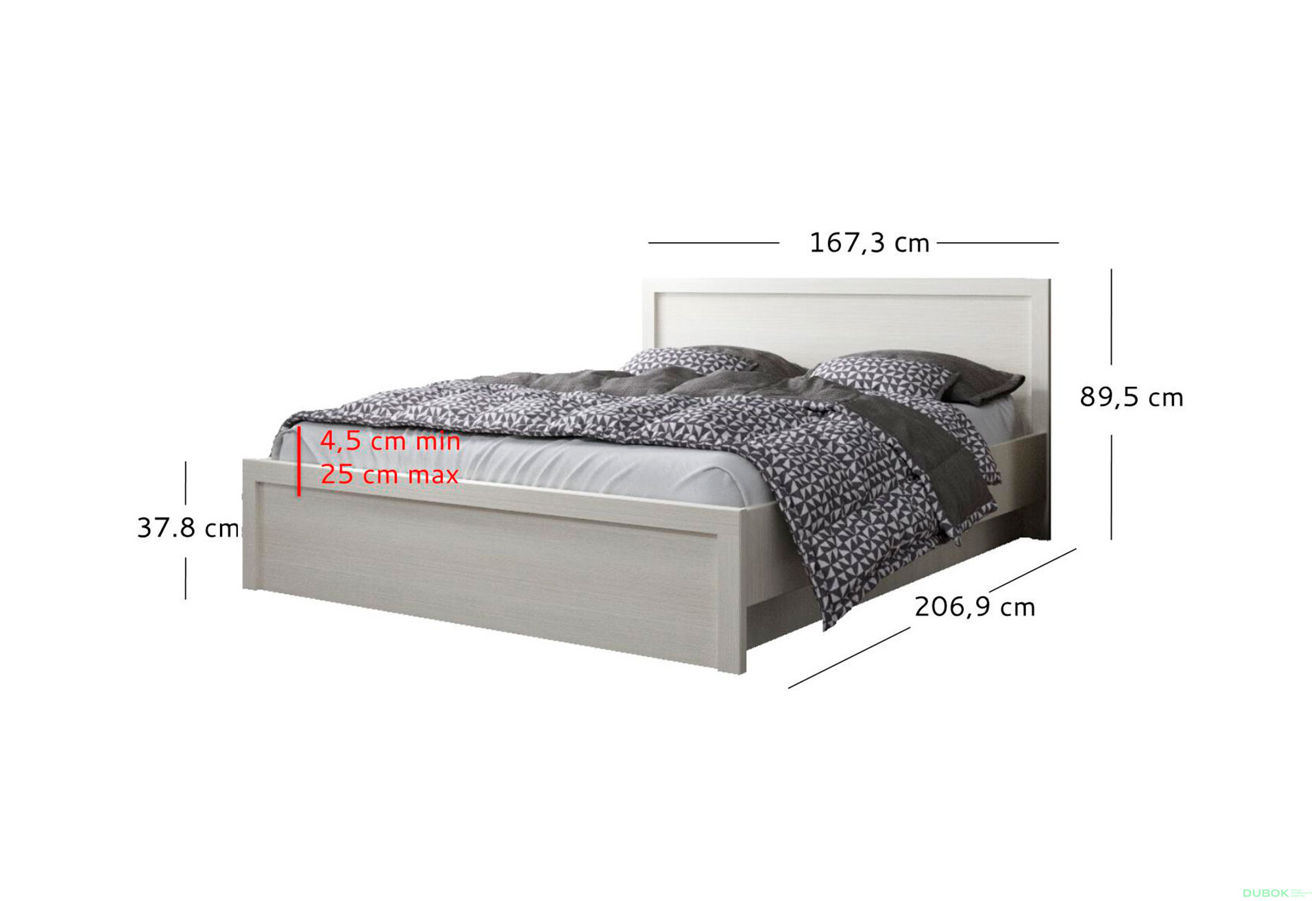 Obrázek 4 - Postel 160x200 s roštem, úložným prostorem bílá Jazz
