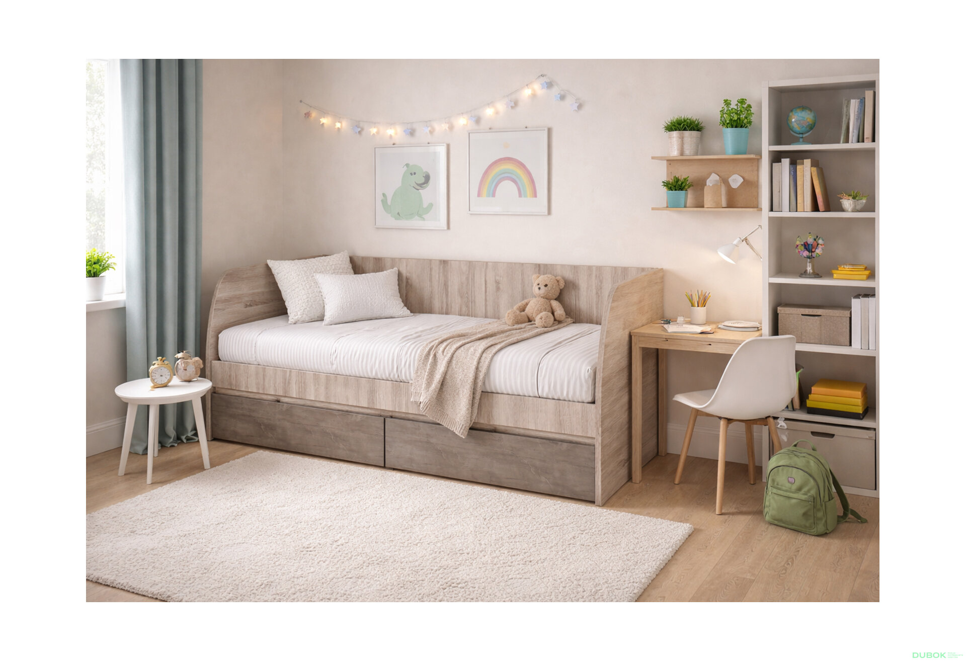 Obrázek 2 - Postel 2s/90x200 s roštem kaštan nairobi / onyx Jazz