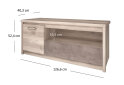 Obrázek 4 - TV stolek 1d1s/125 kaštan nairobi / onyx Jazz