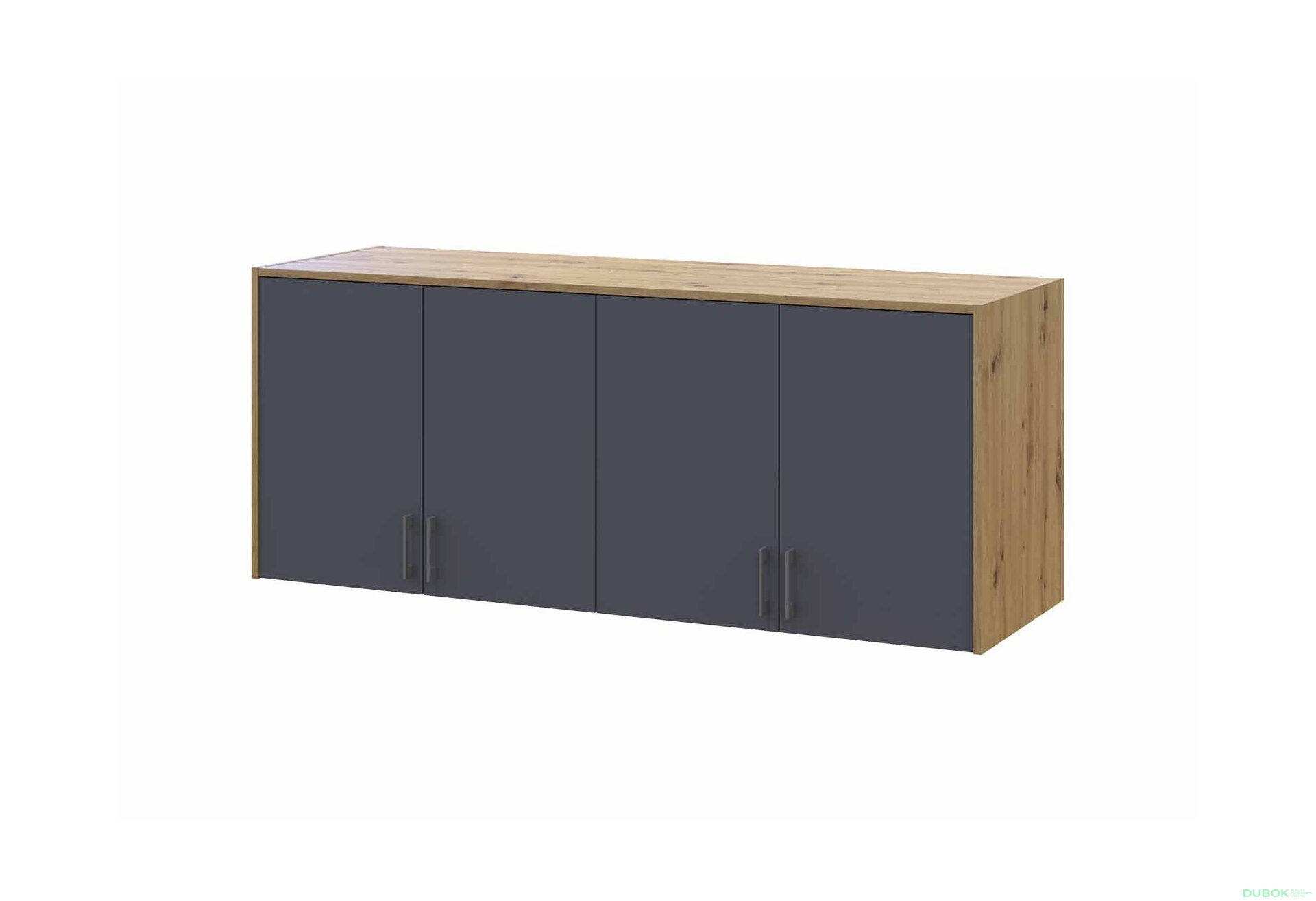 Obrázek 1 - Nástavba Rondi 4 dřevotříska 160x52x65 dub artisan / grafit