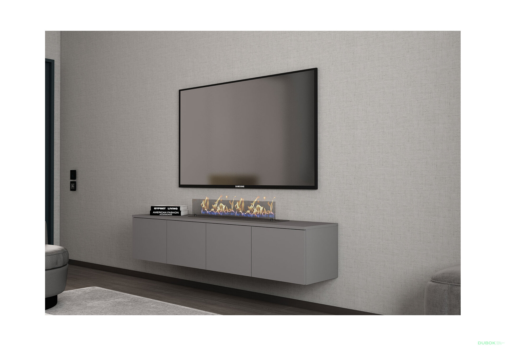 Obrázek 2 - TV stolek Levía grafit 4dv 160x35x33