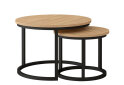 Obrázek 1 - Konferenční stolek Toronto 50x42 + 70x46 černý / dub hickory