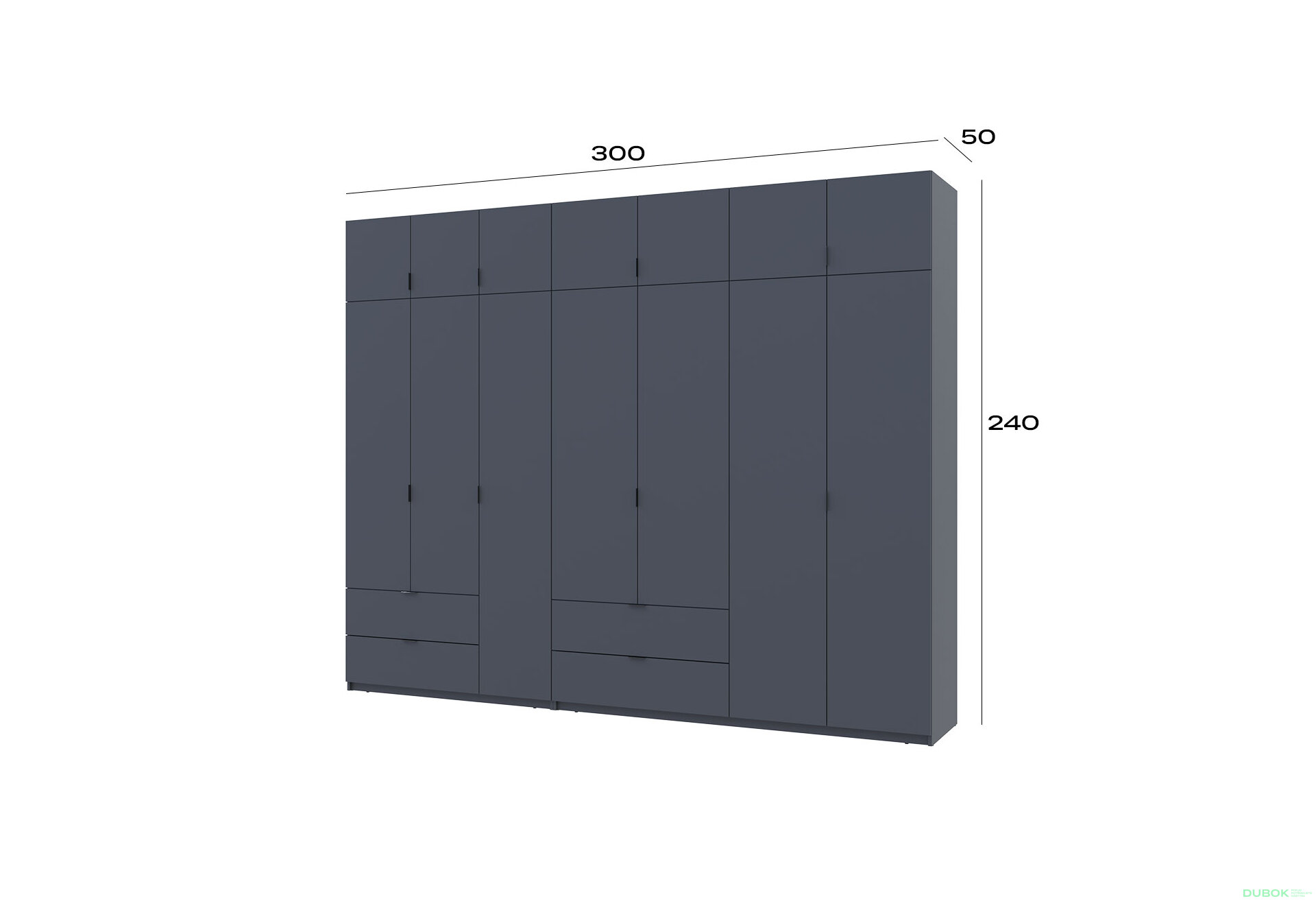 Obrázek 6 - Skříň Lukas 3+4 DT 300 grafit