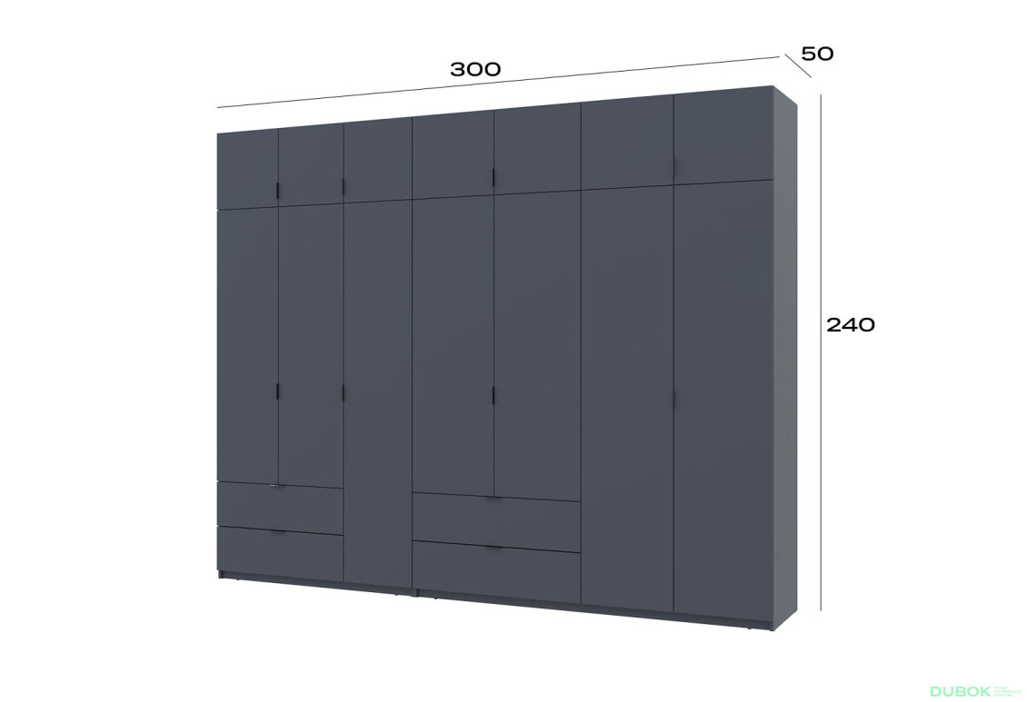 Obrázek 6 - Skříň Lukas 3+4 DT 300 grafit