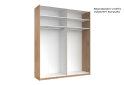 Obrázek 2 - Skříň s posuvnými dveřmi 2.0x2.4m (Dveře Mat Láva/Zrcadlo), série N Luna