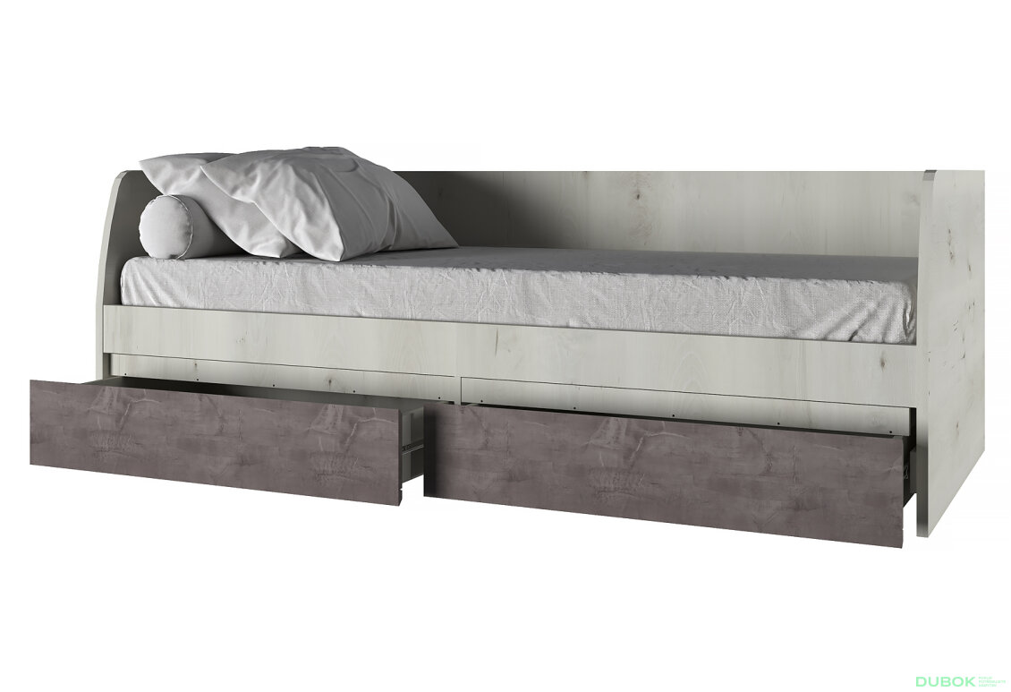 Obrázek 2 - Postel 2s/90x200 polární olše / onyx Nonell