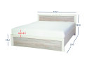 Obrázek 3 - Postel 160x200 s úložným prostorem krém / dub ancona Olivia