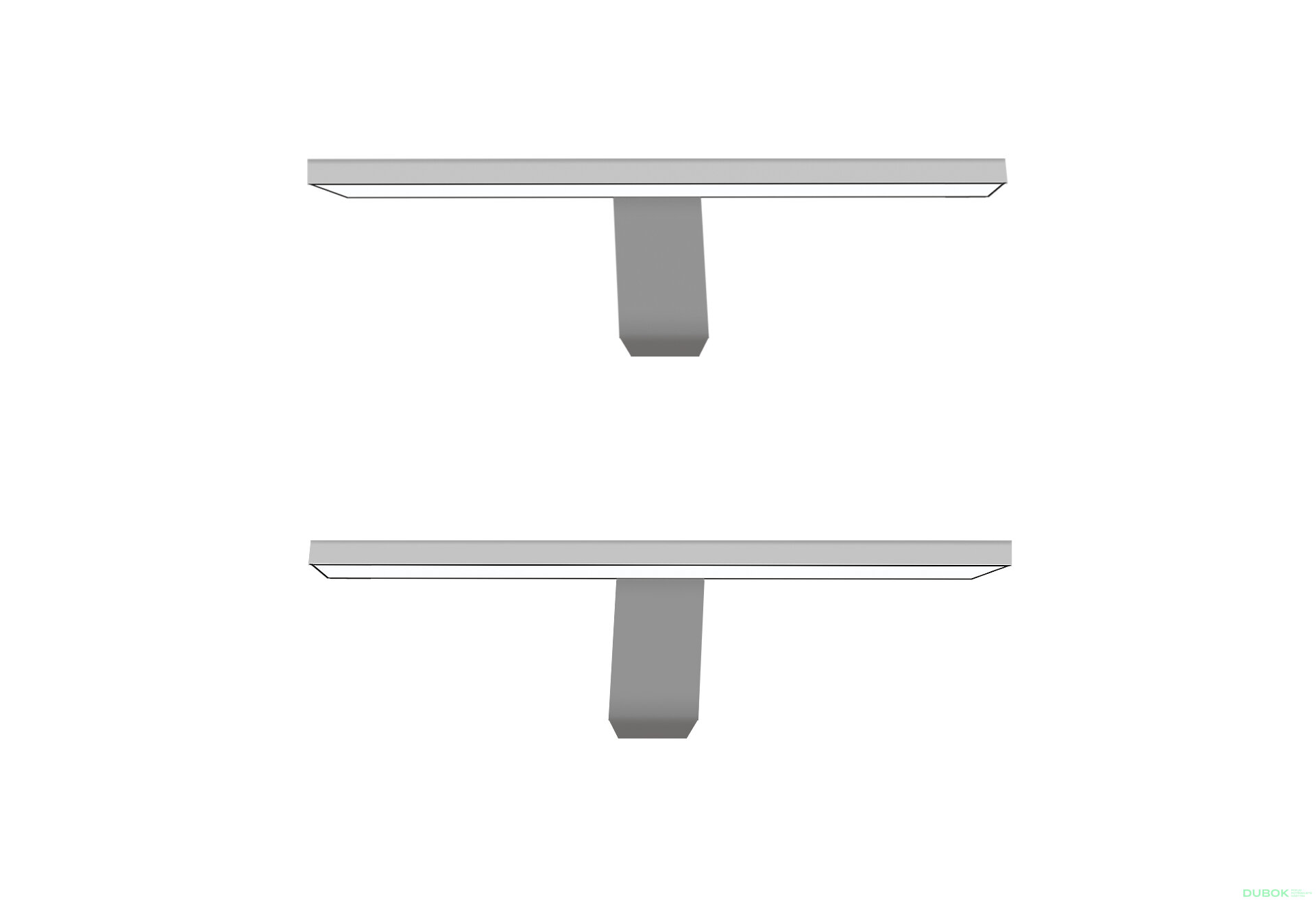 Obrázek 1 - LED 2x osvětlení nad skříň bílý / teplý Osvětlení