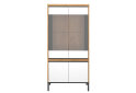 Obrázek 2 - Vitrína nízká 2d2w dub craft zlatý / bílý Palmor