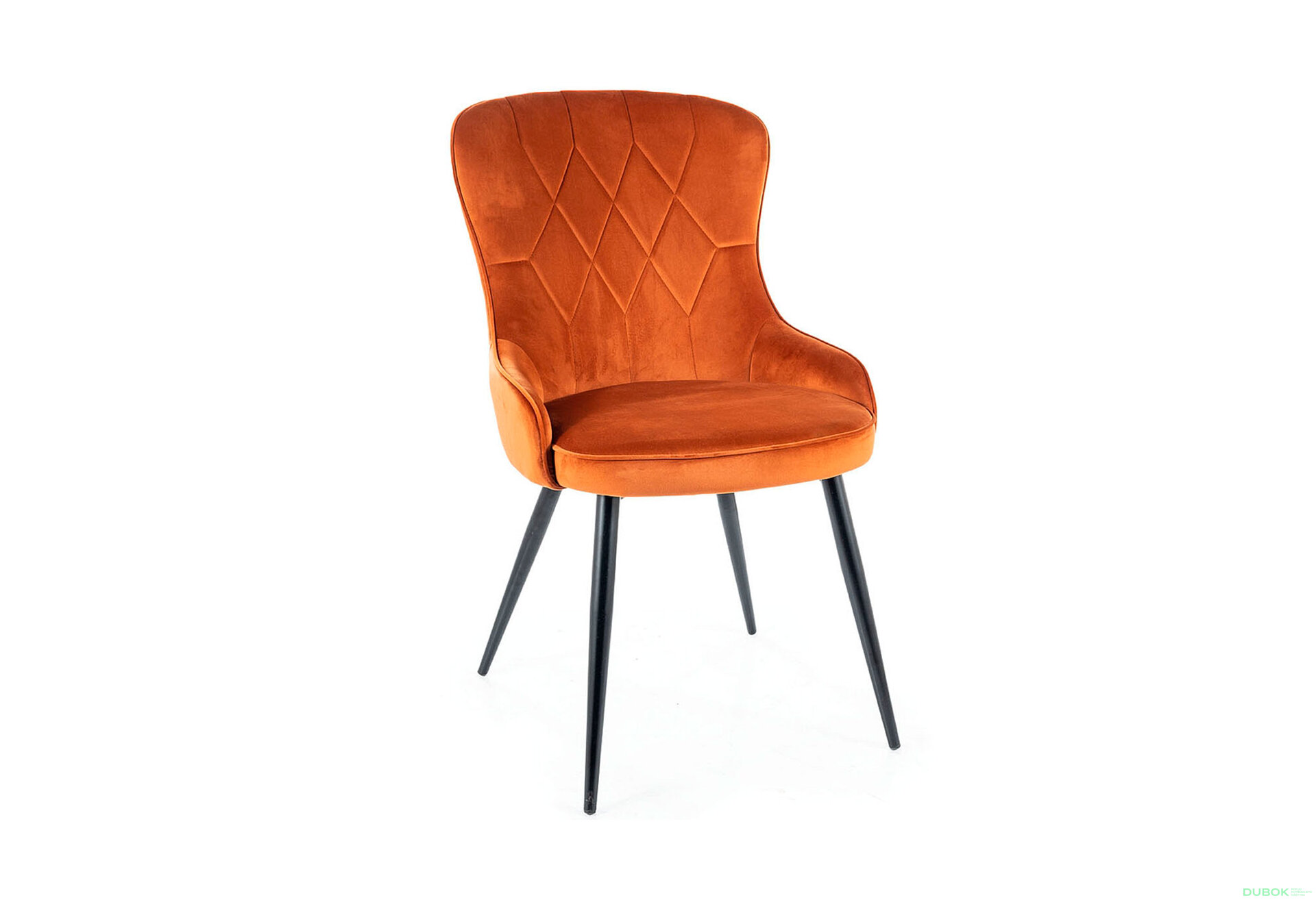 Obrázek 2 - Židle Lotus Velvet skořice Bluvel 4215, kov černá matná