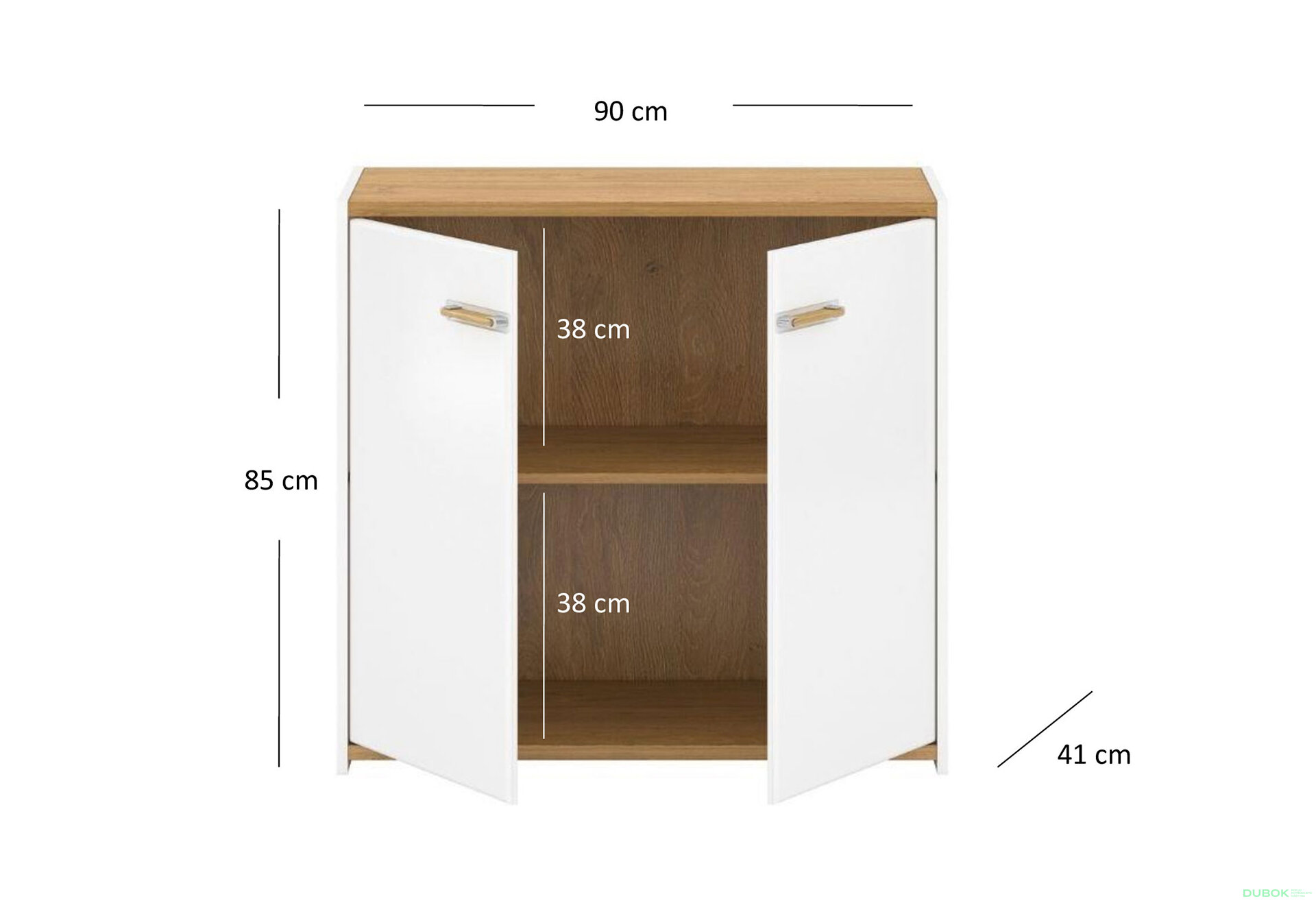 Obrázek 3 - Komoda 2d bílý mat Adam