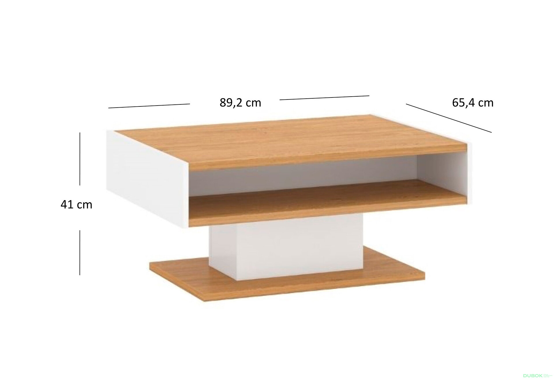 Obrázek 2 - Konferenční stolek 90 bílý mat Adam
