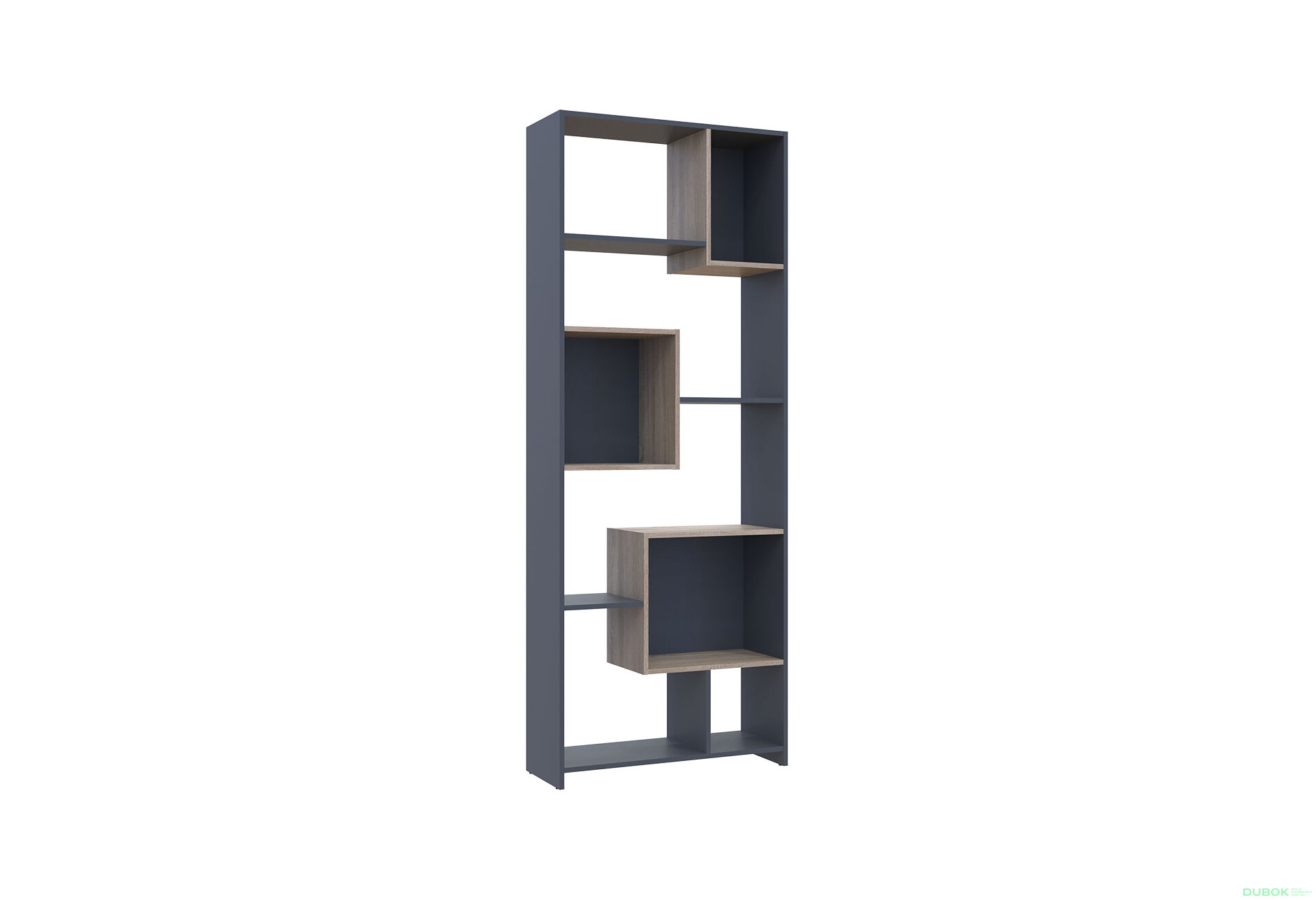 Obrázek 3 - Vysoký regál BS1 grafit / dub sonoma 81x30x210