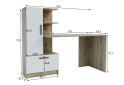 Obrázek 4 - Psací stůl s levou montáží Standard 150 cm Dub sonoma / Nymphaea alba
