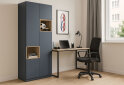 Obrázek 2 - Skříň Dale 2D s výklenkem 115.2х52х220 cm grafit / dub evoke