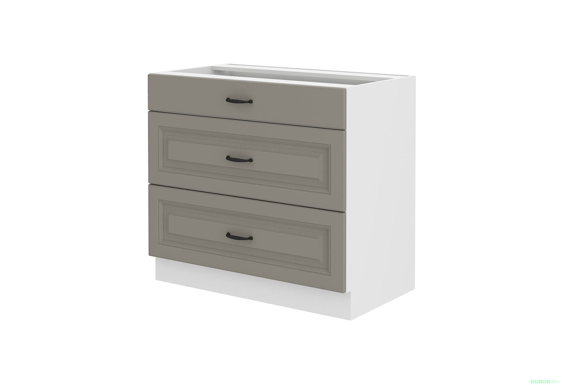 Obrázek 5706 - Kuchyňská sestava 1.2+2.4 m Stilo bílý / clay grey