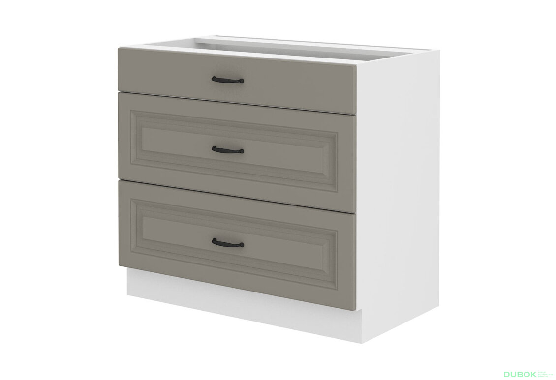 Obrázek 5706 - Kuchyňská sestava 1.2+2.4 m Stilo bílý / clay grey