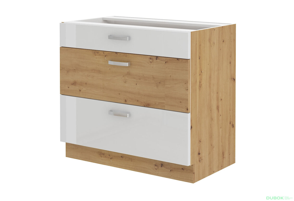 Obrázek 5421 - Kuchyňská sestava 1.2+2.4 m Artisan / bílý lesk