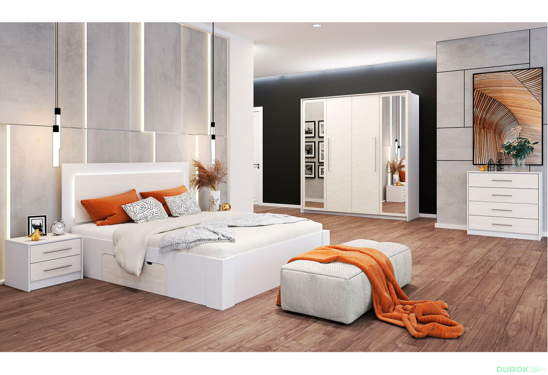 Obrázek 6 - Série do ložnice Aurelia silk / bílý