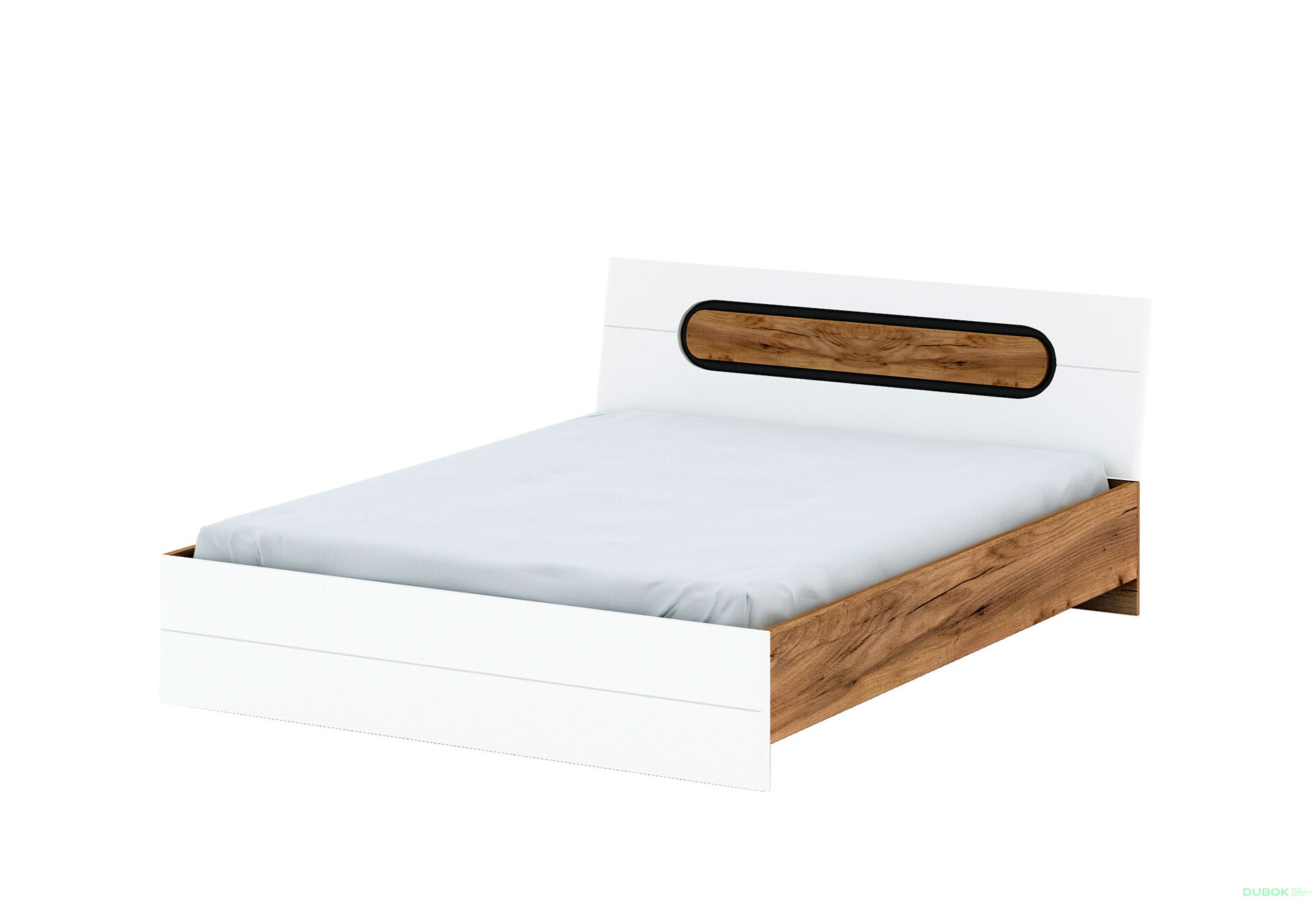 Obrázek 1 - Postel 160x200 dub craft zlatý / bílý lesk Rodan