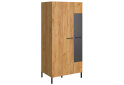 Obrázek 2 - Skříň dvoudveřová Santes 90x197x60.1 cm Dub craft zlatý / Antracit