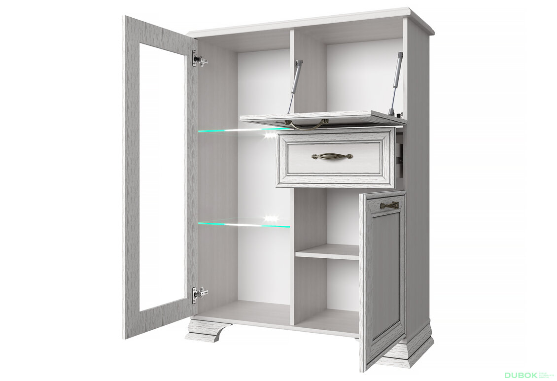 Obrázek 2 - Komoda s mini barem 1d1w1s1b woodline krém Tiffany