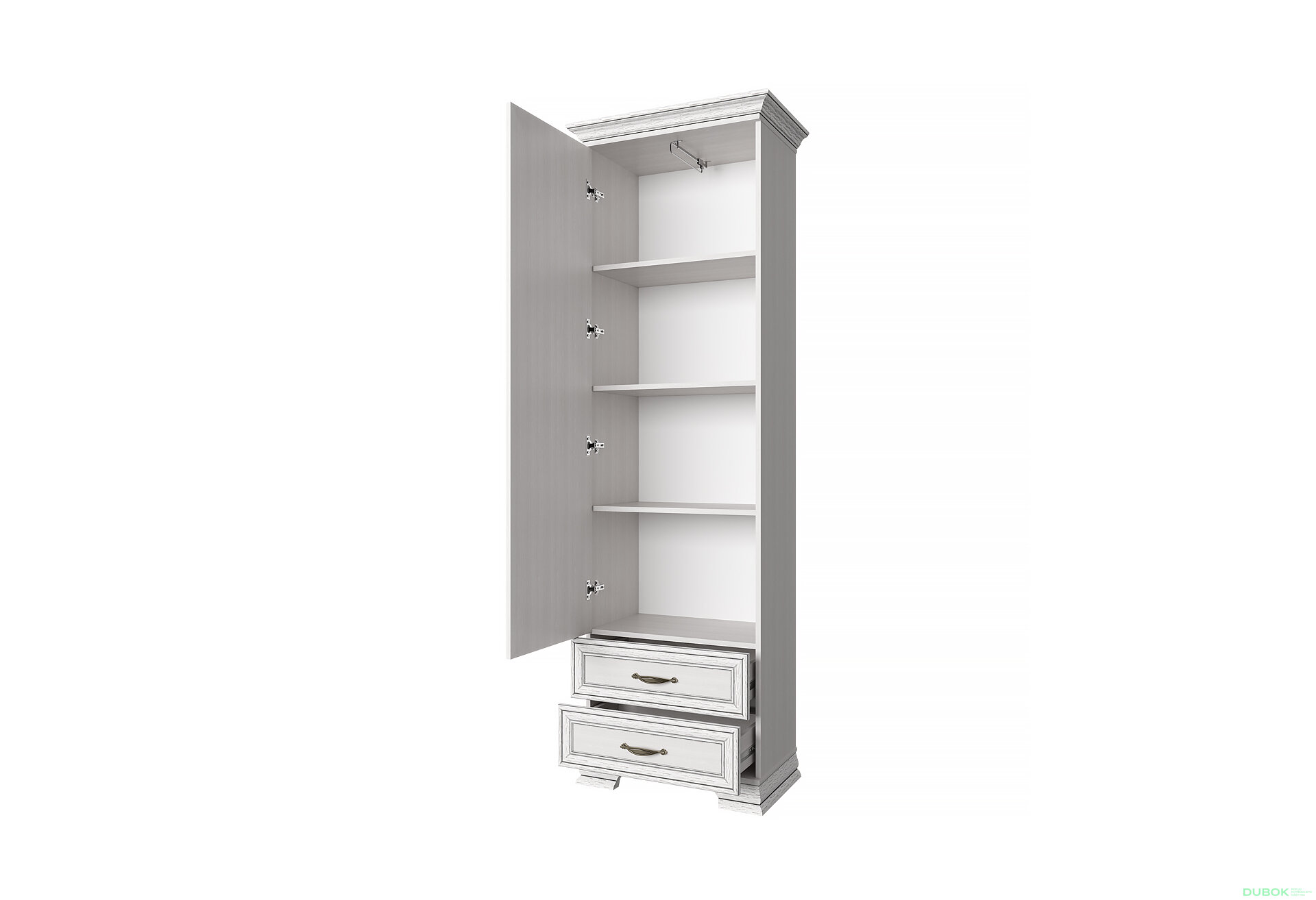Obrázek 2 - Regál se zrcadlem 1d2s woodline krém Tiffany