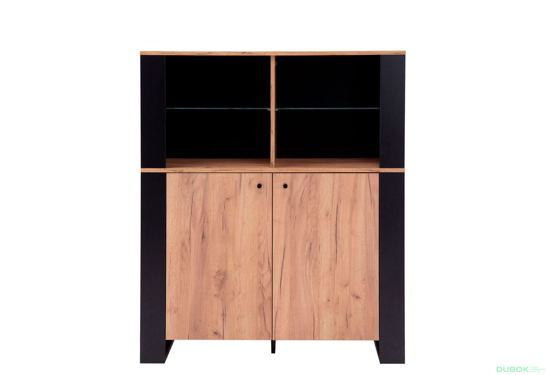 Obrázek 2 - Komoda 2d dub craft zlatý Wood