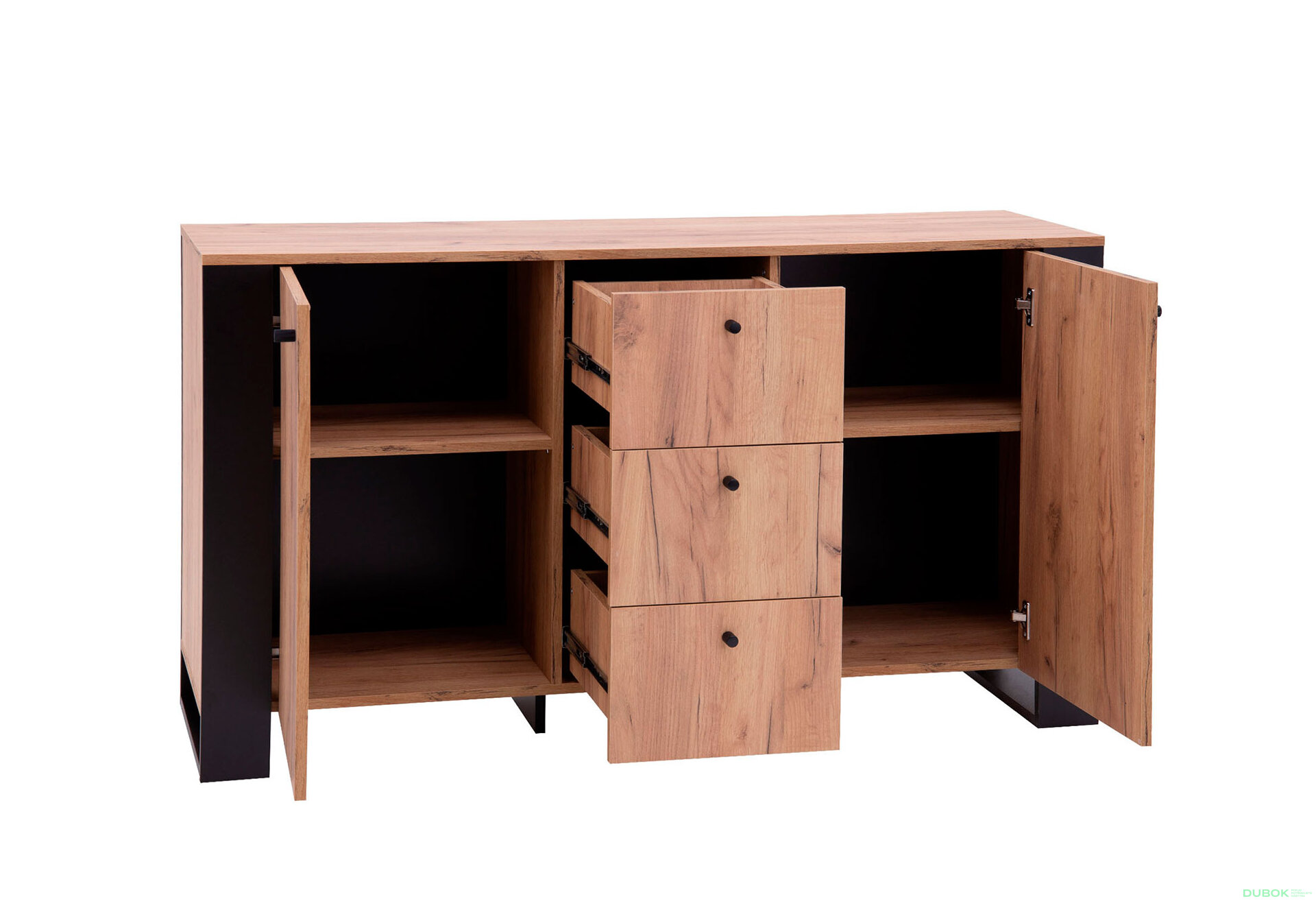 Obrázek 3 - Komoda 2d3s dub craft zlatý Wood