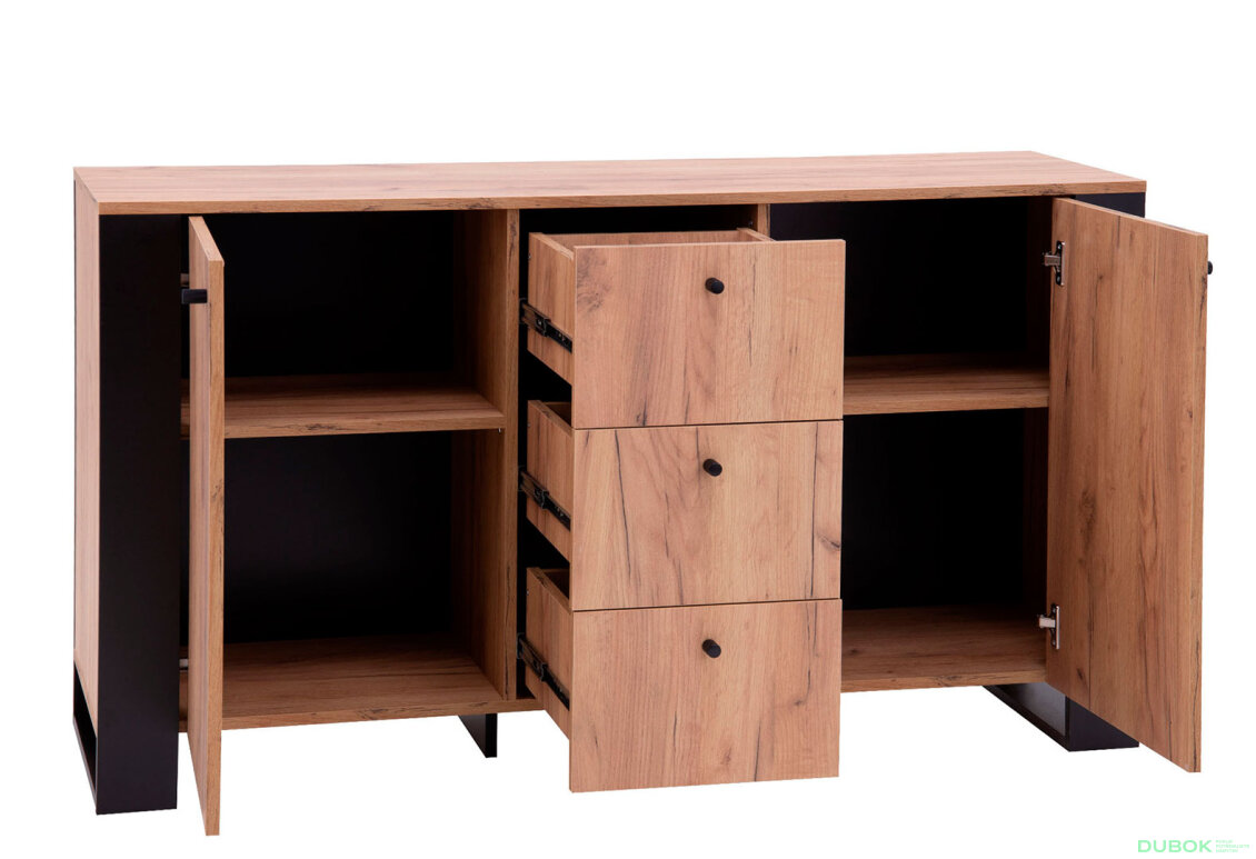 Obrázek 3 - Komoda 2d3s dub craft zlatý Wood
