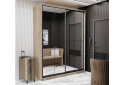 Obrázek 3 - Skříň 2D Loft 1500x600x2400, 2 zrcadla Lines BL, Dub kraft šedý