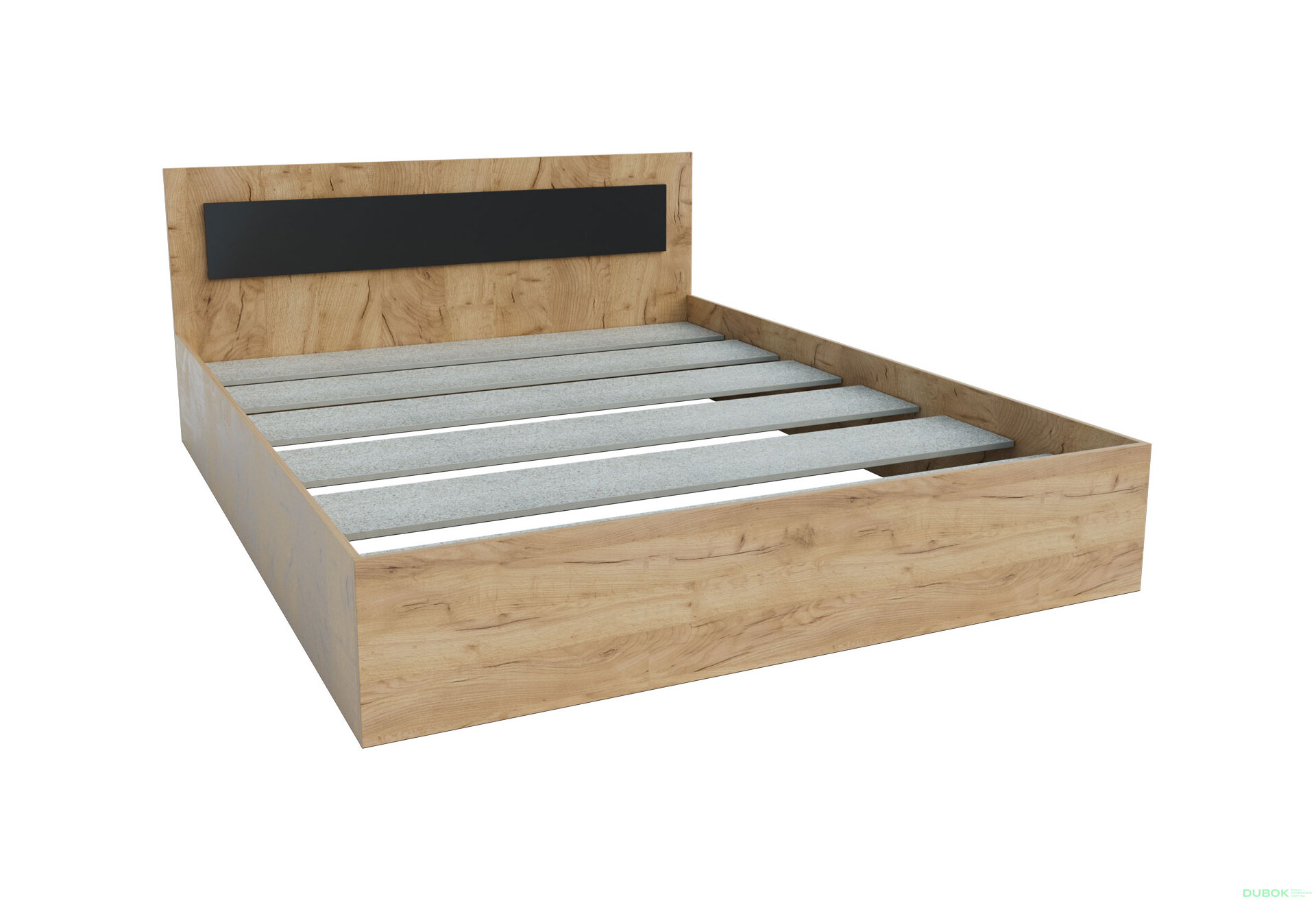 Obrázek 5 - Dvoulůžková postel 160x200 dub kraft zlatý / šedý grafit Viva