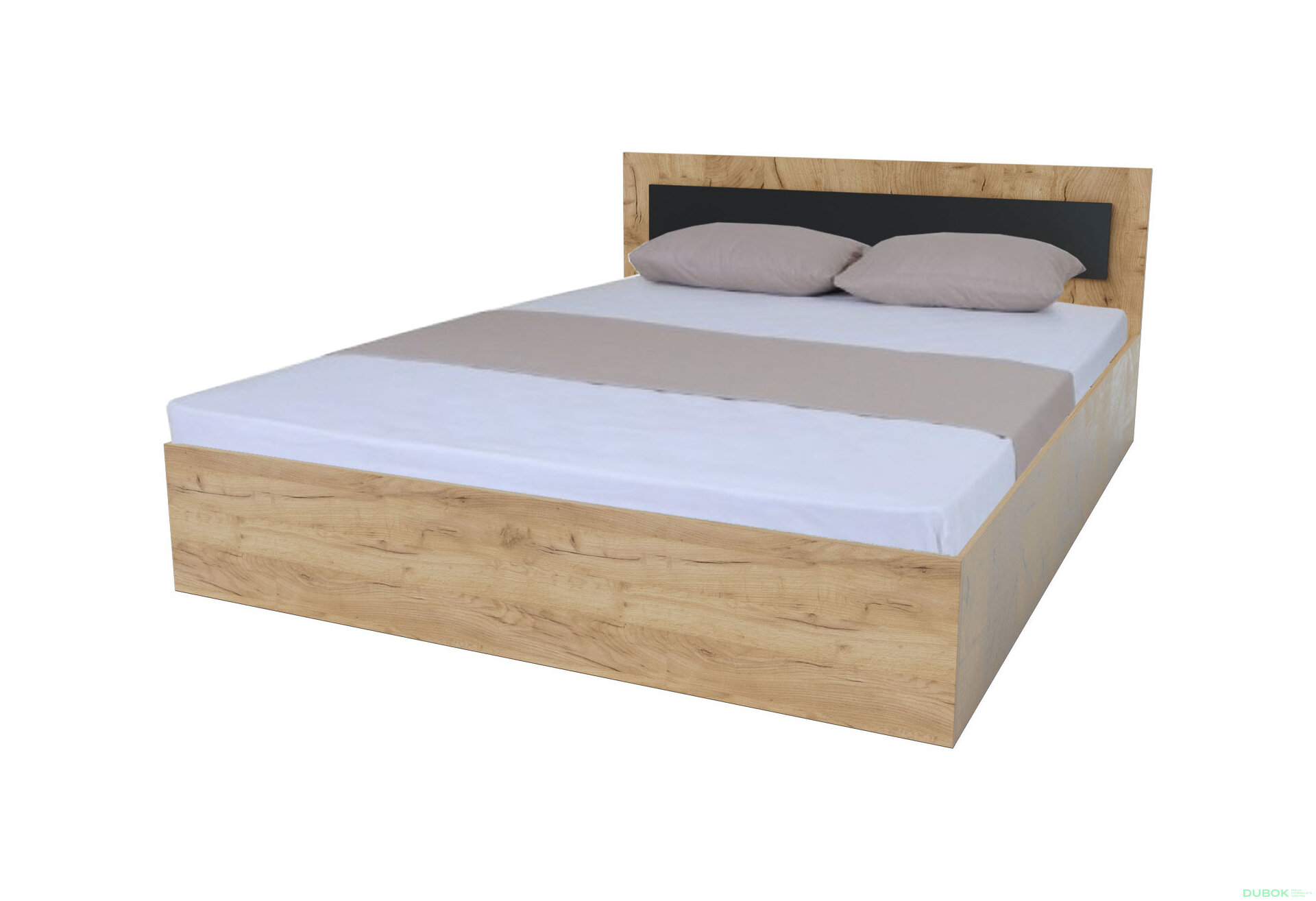 Obrázek 1 - Dvoulůžková postel 160x200 dub kraft zlatý / šedý grafit Viva