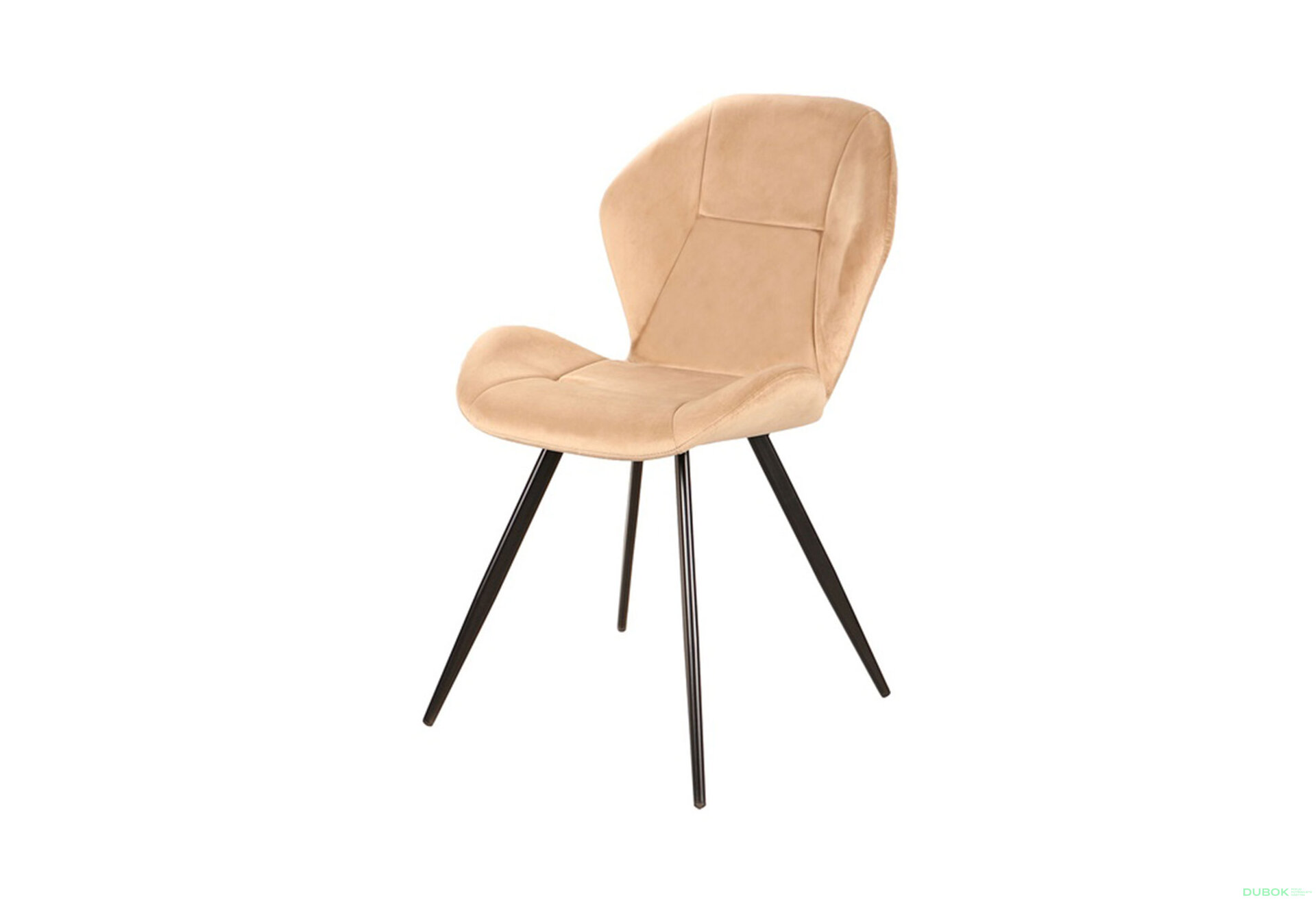 Obrázek 1 - Židle Ginger Velvet béžový Bluvel 28, matná černá kov