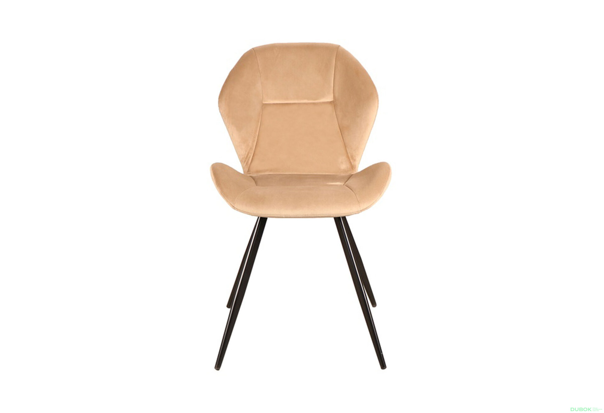 Obrázek 2 - Židle Ginger Velvet béžový Bluvel 28, matná černá kov
